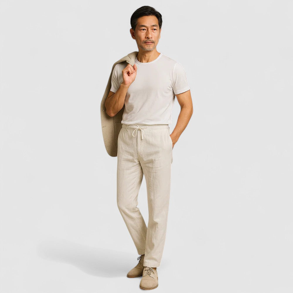 BREEZE | 通気性のあるコットンリネンパンツ