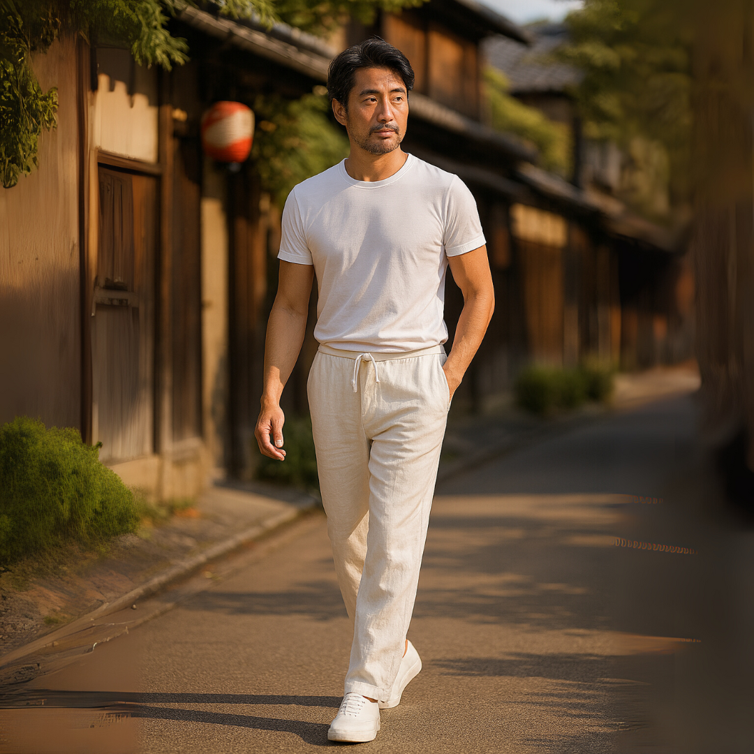 BREEZE | 通気性のあるコットンリネンパンツ