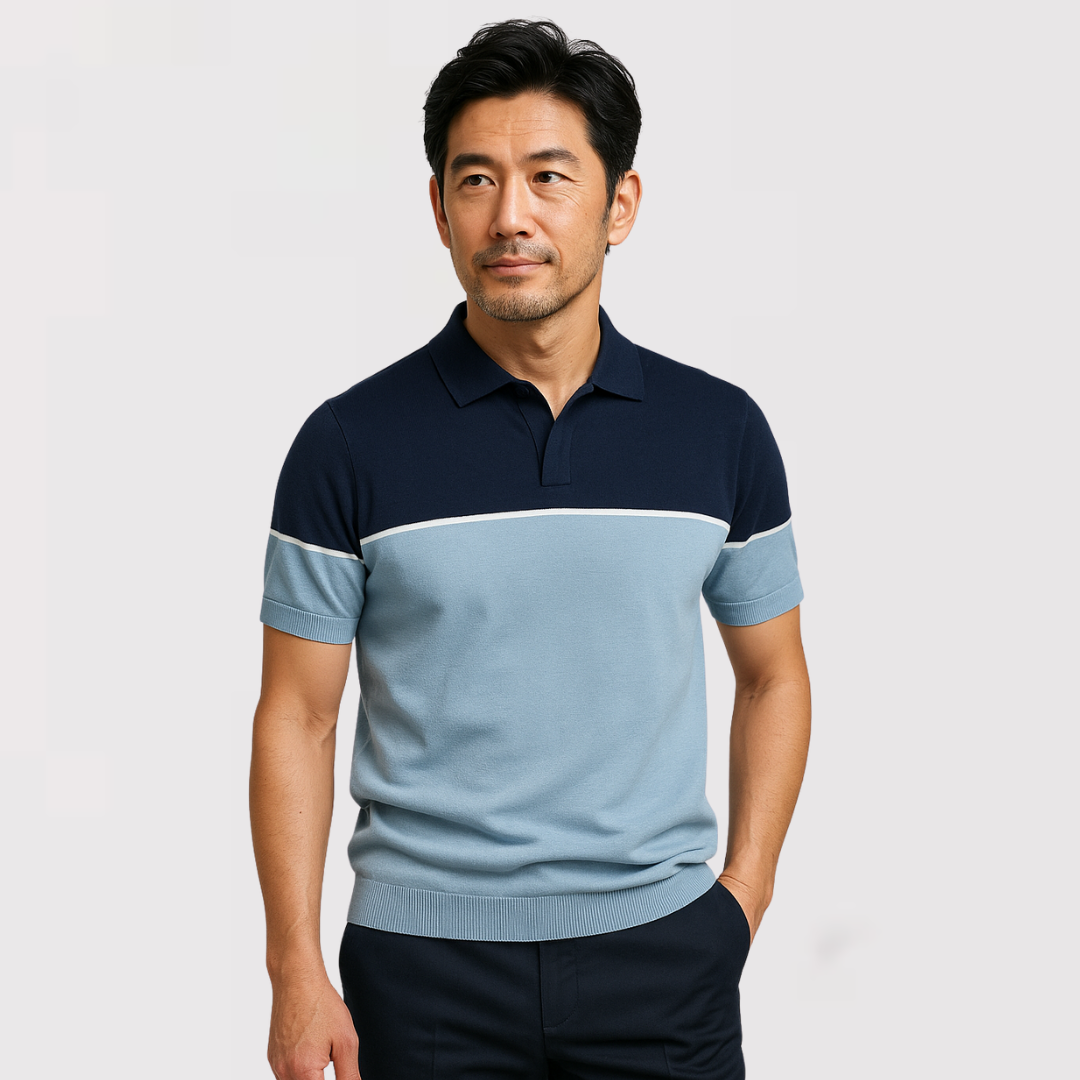 ラヤ | トーンツーのボタンなしポロシャツ