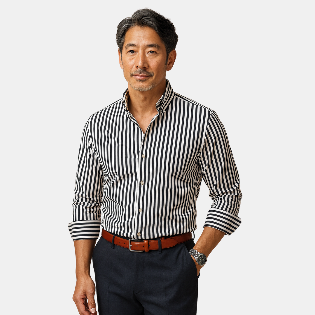 天童 | モダンなストライプシャツ