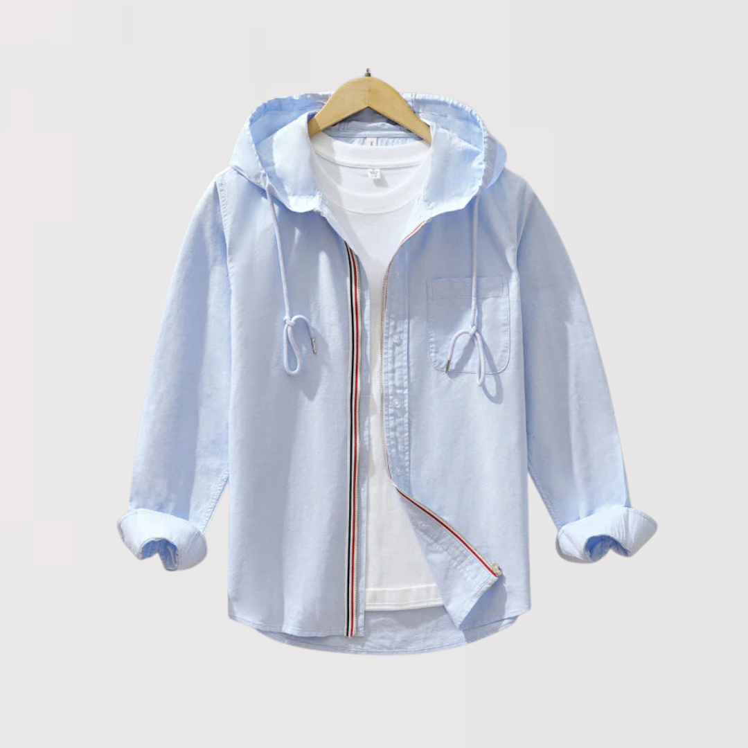 KAZU|軽量ジッパーフーディーシャツ