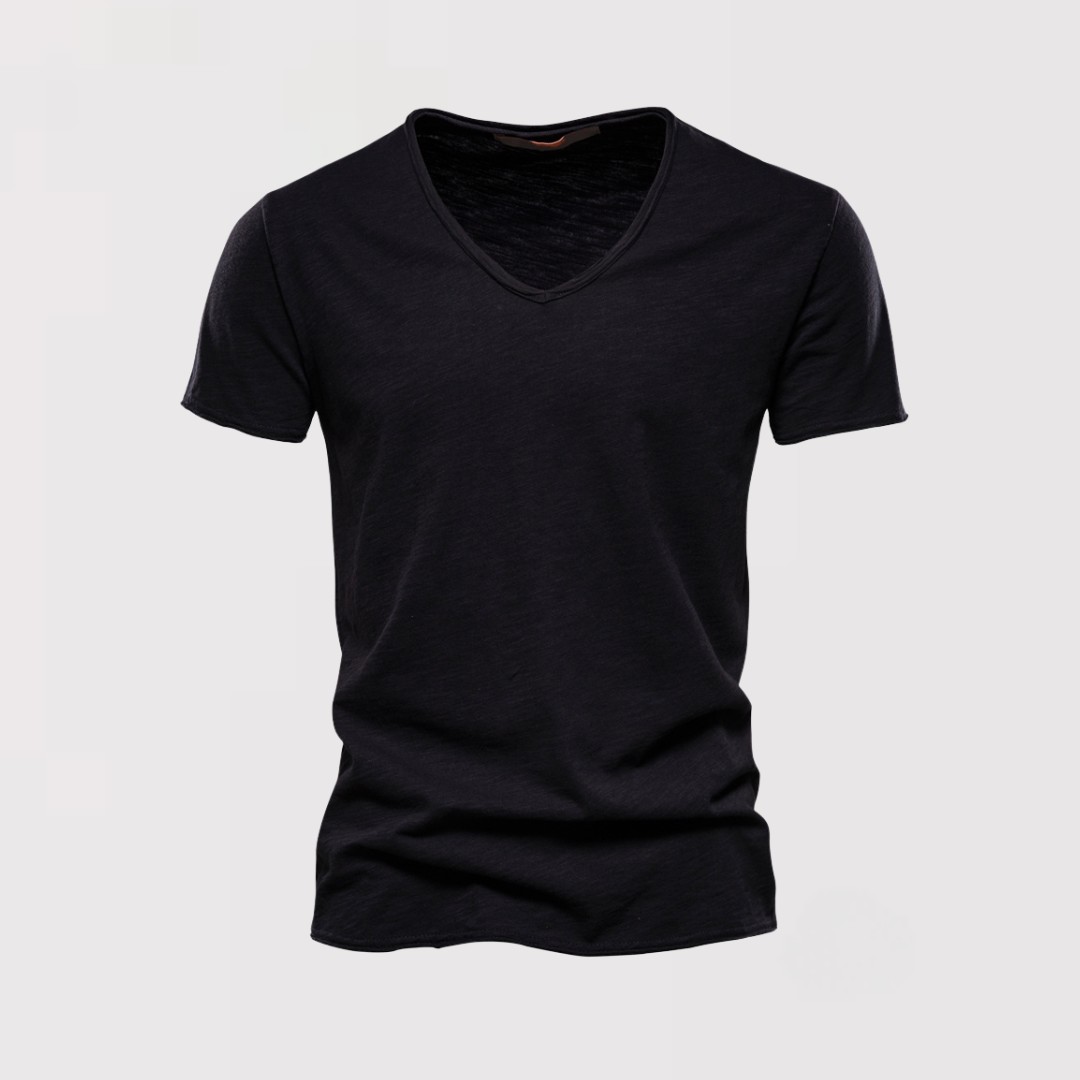 りゅうや | VネックスリムフィットコットンTシャツ