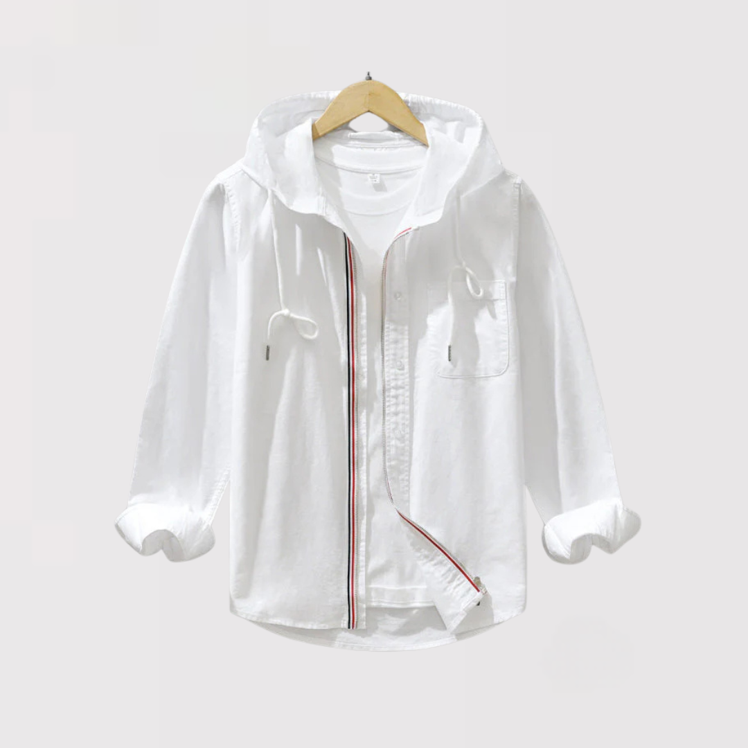 KAZU|軽量ジッパーフーディーシャツ