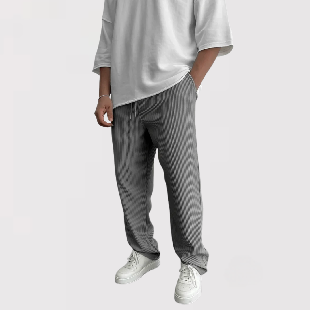 ヒロアキ | 快適なリブ編みパンツ