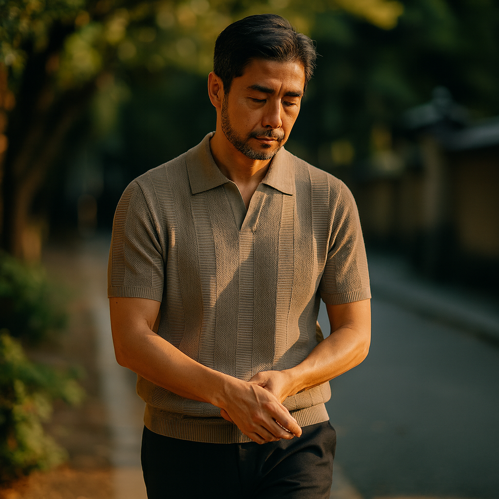 サンジ | クラシックストライプポロシャツ