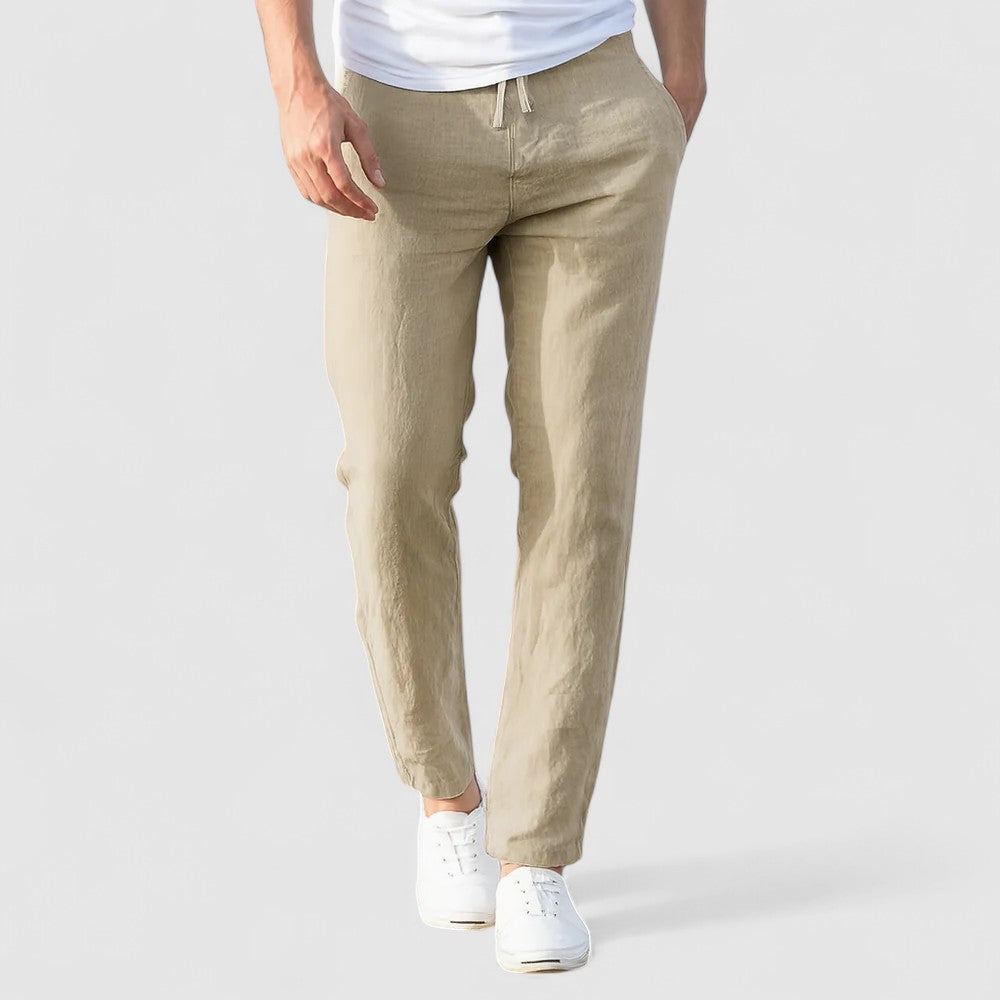 BREEZE | 通気性のあるコットンリネンパンツ