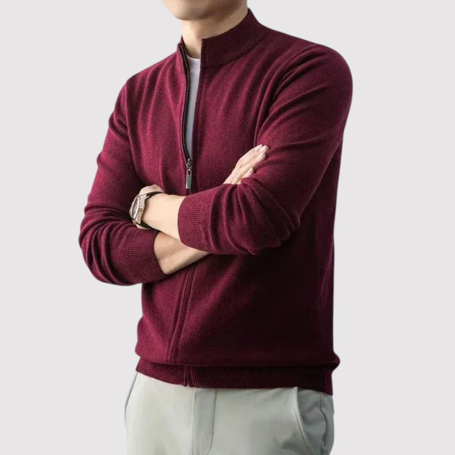 BENJIRO | プレミアムフルジップニットセーター