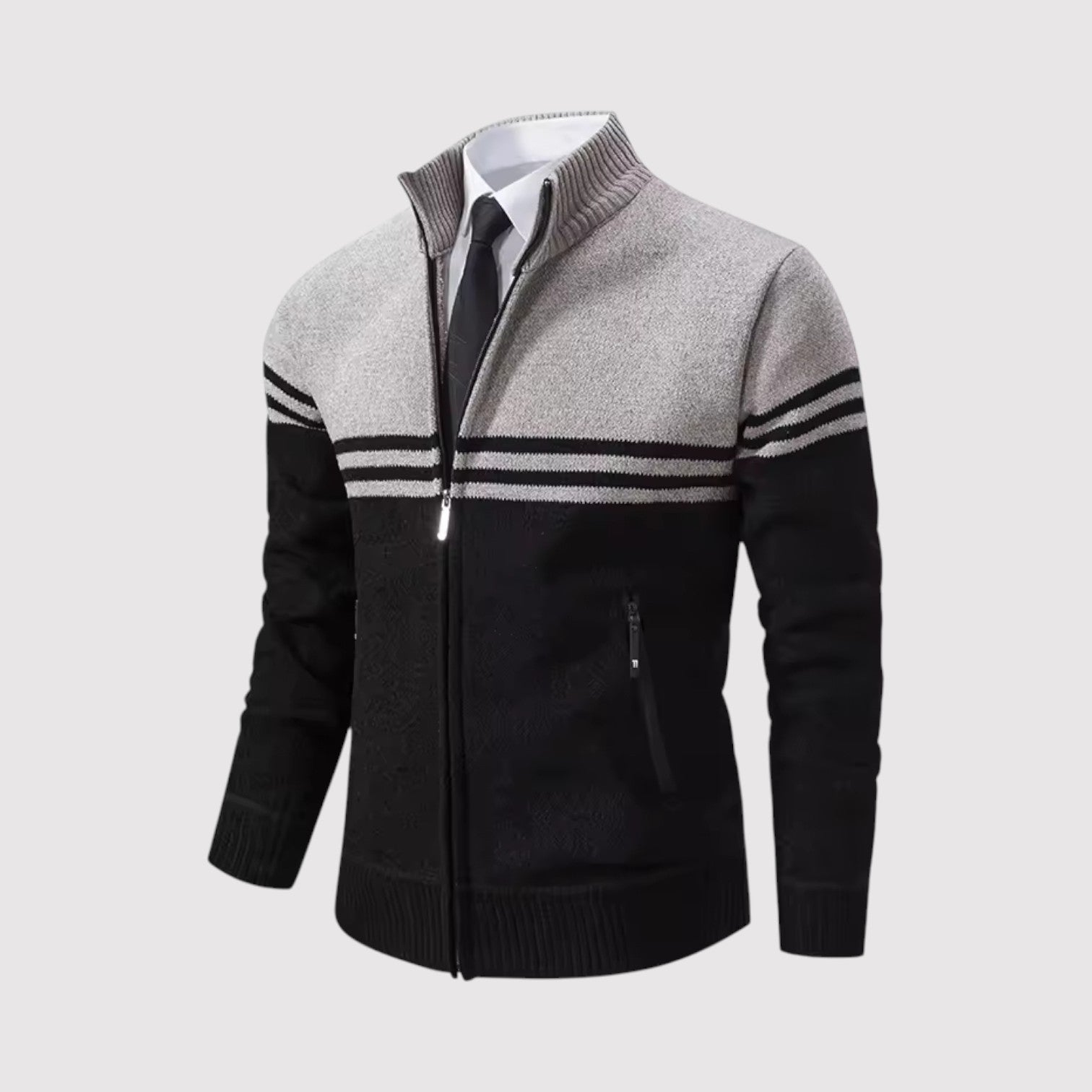 手裏剣 | プレミアム・ボーダー・ジップ・セーター