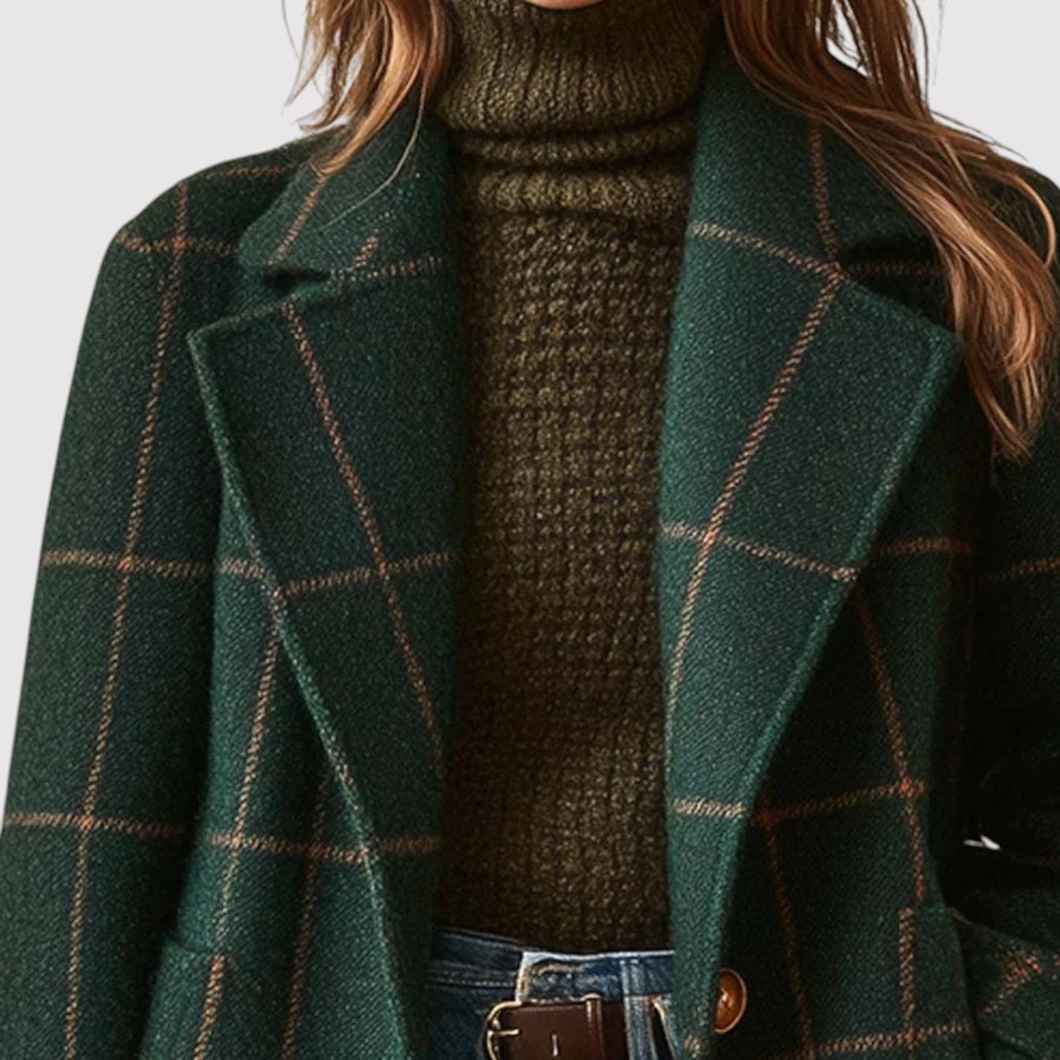 MIHARA | ラグジュアリー チェック柄 ツイード オーバーコート