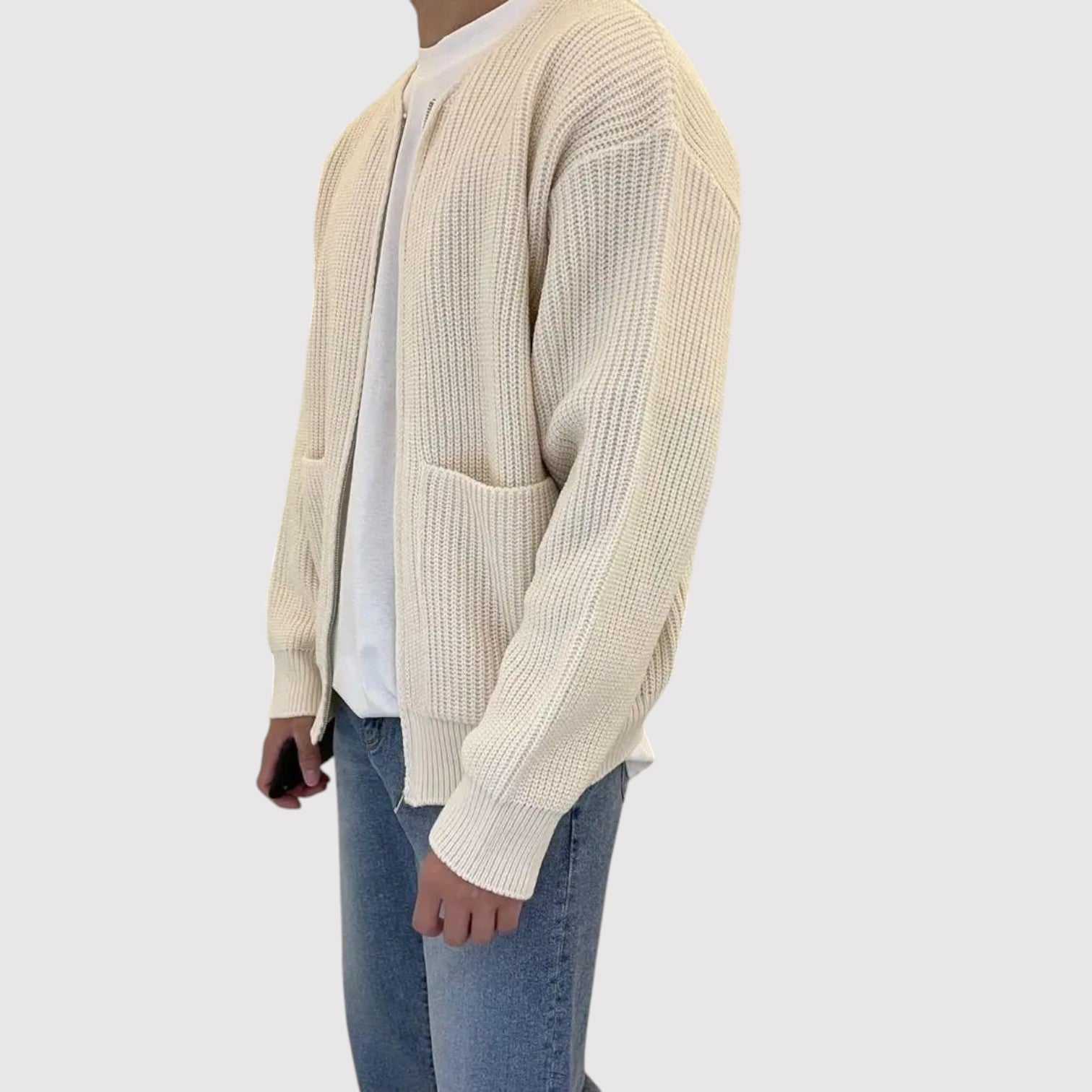 ふみひろ | プレミアムジップニットセーター