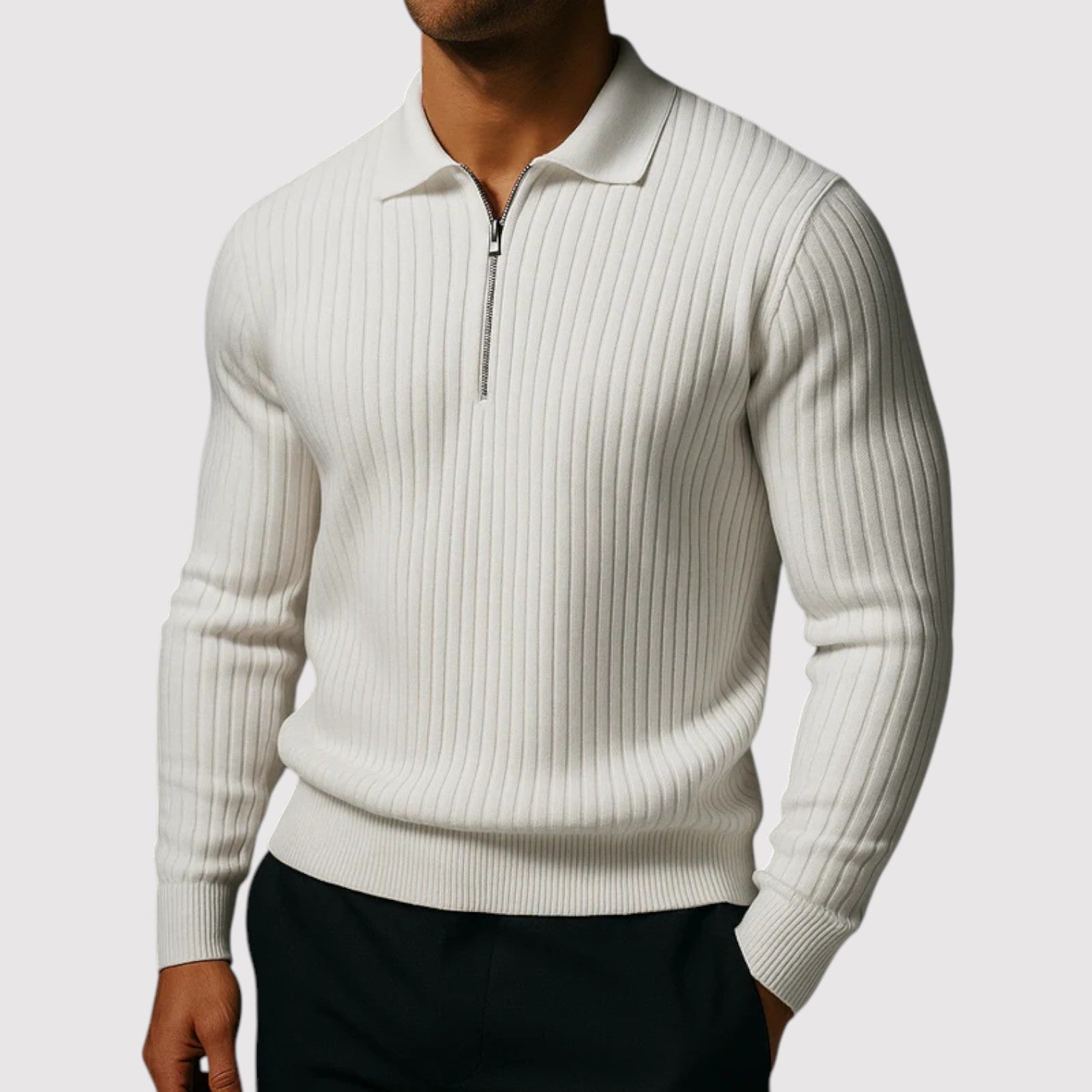 雷藤 | モダン・エッセンシャル・ジップ・セーター
