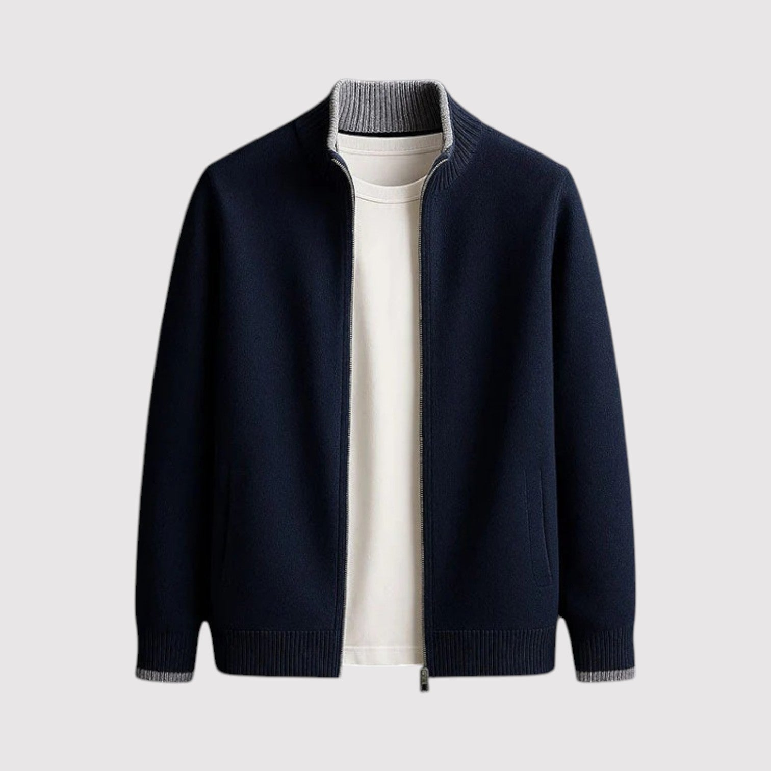 今村 | プレミアム快適なジップアップセーター