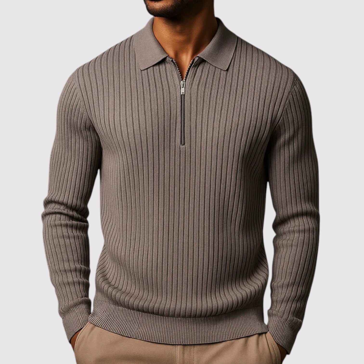 雷藤 | モダン・エッセンシャル・ジップ・セーター