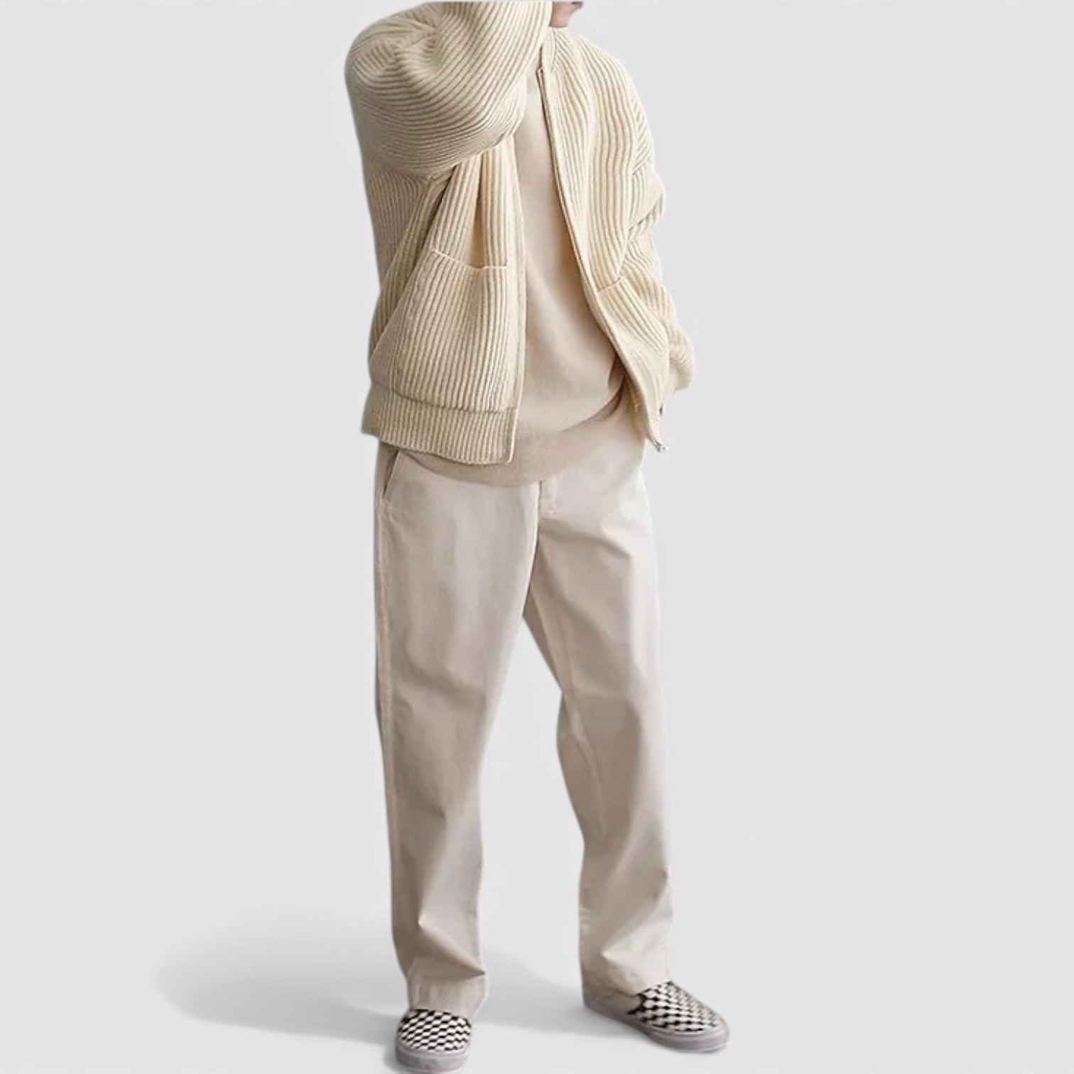 ふみひろ | プレミアムジップニットセーター