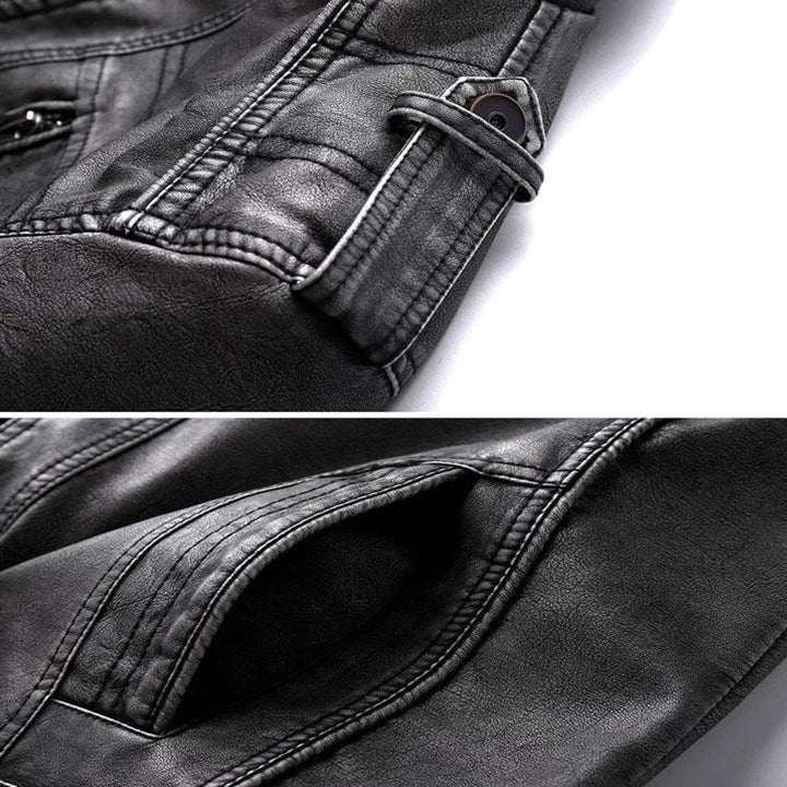 シンジ | 機能的なレザー調ジャケット