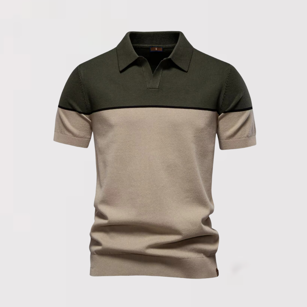 ラヤ | トーンツーのボタンなしポロシャツ