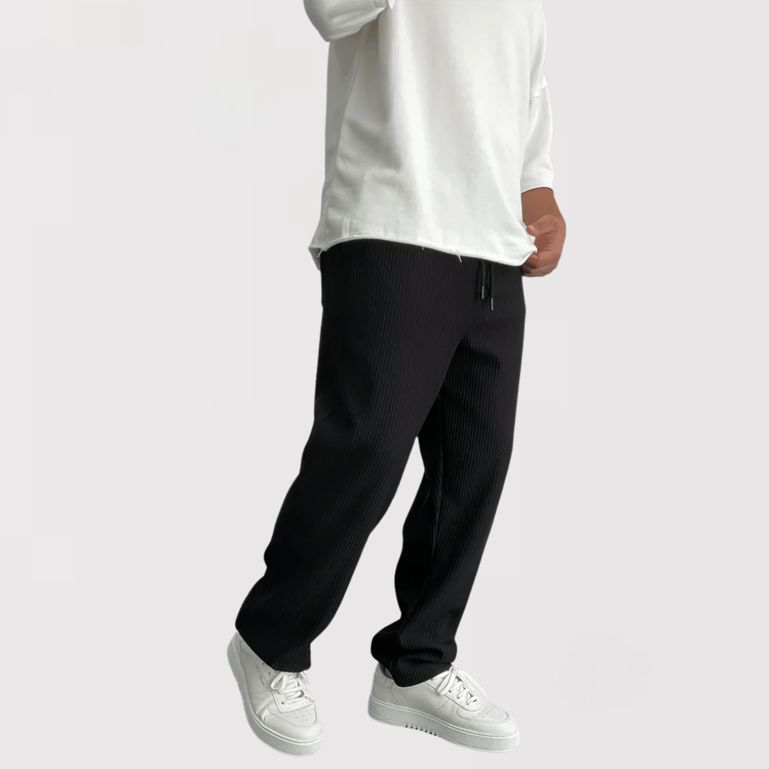 ヒロアキ | 快適なリブ編みパンツ
