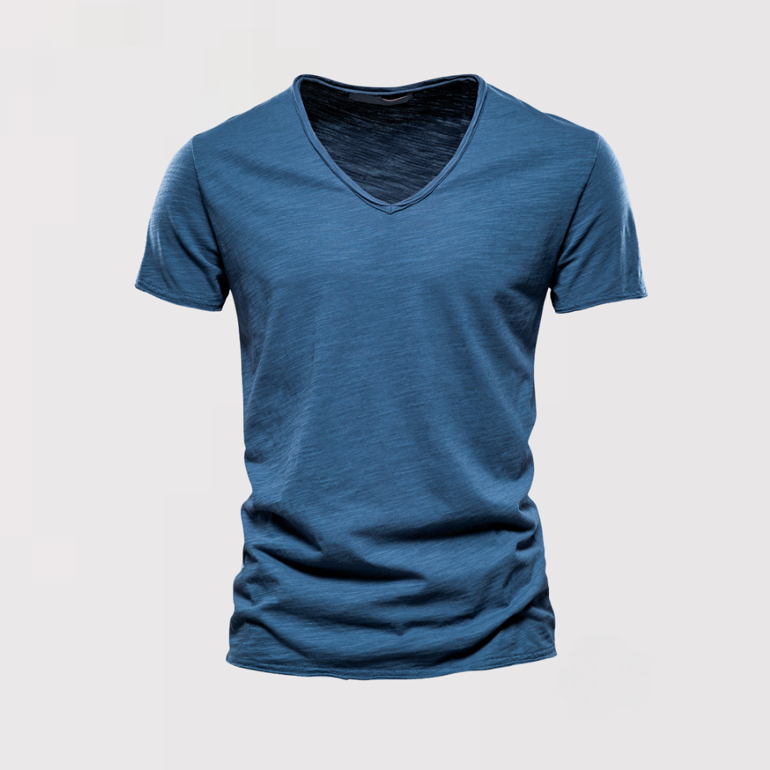 りゅうや | VネックスリムフィットコットンTシャツ