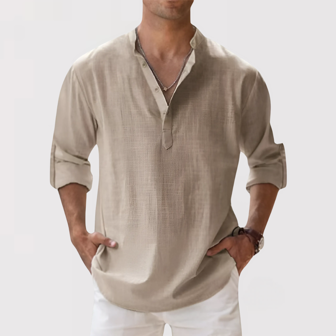 マッシモ | テクスチャーコットンヘルネックシャツ