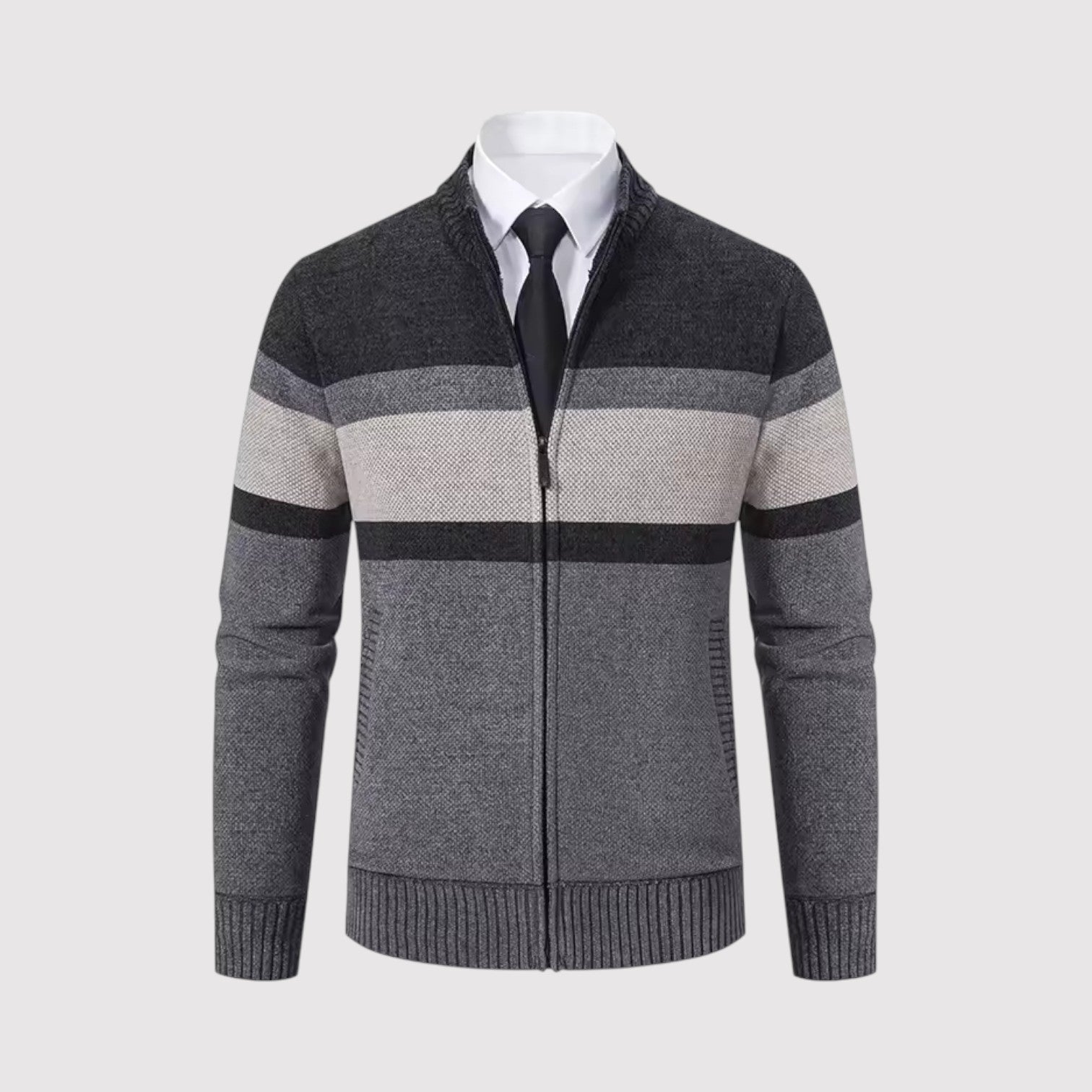 手裏剣 | プレミアム・ボーダー・ジップ・セーター