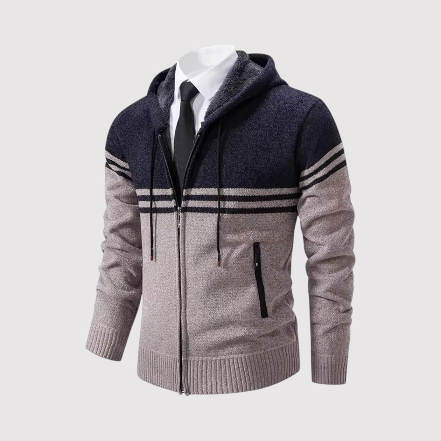 手裏剣 | プレミアム・ボーダー・ジップ・セーター