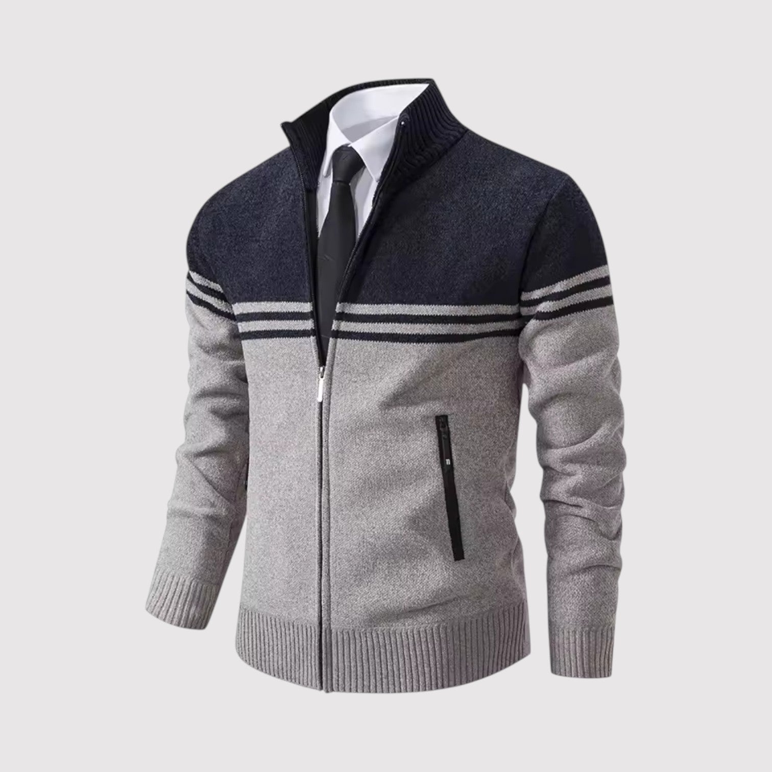 手裏剣 | プレミアム・ボーダー・ジップ・セーター
