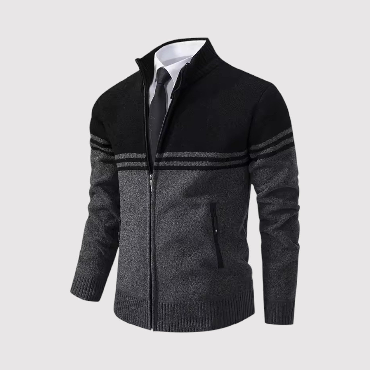 手裏剣 | プレミアム・ボーダー・ジップ・セーター