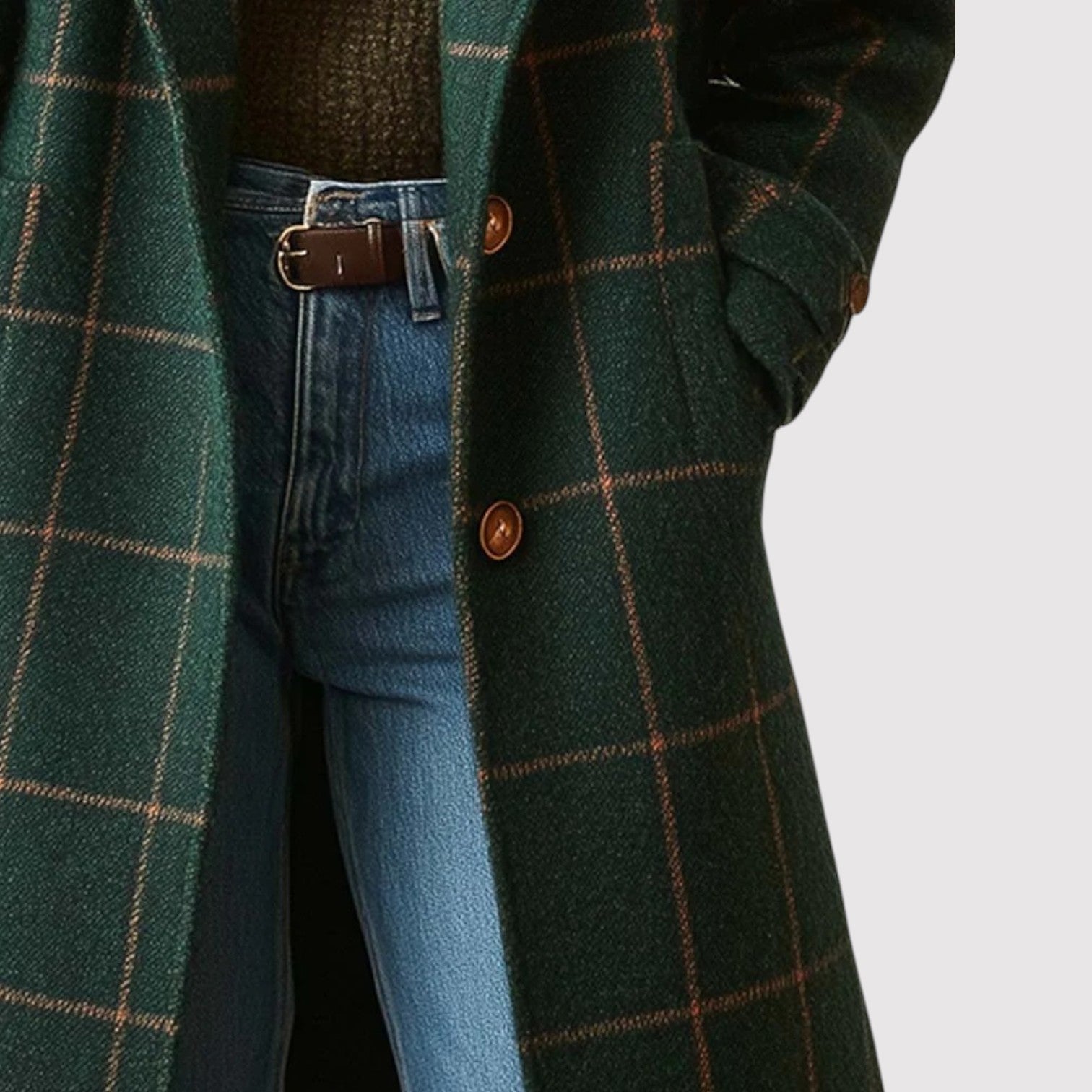 MIHARA | ラグジュアリー チェック柄 ツイード オーバーコート