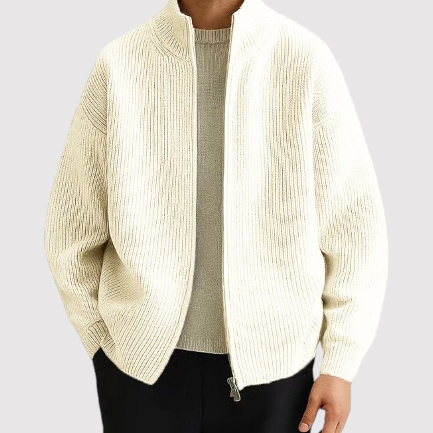 かえもん | ラグジュアリーフルジップニットカーディガン