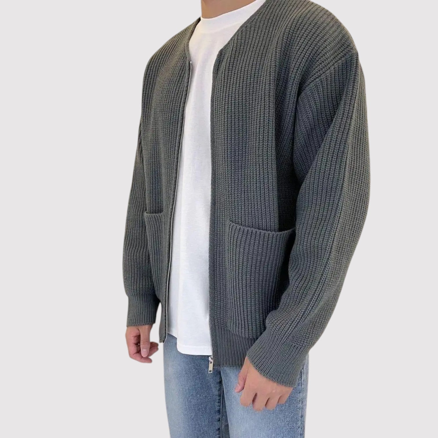 ふみひろ | プレミアムジップニットセーター