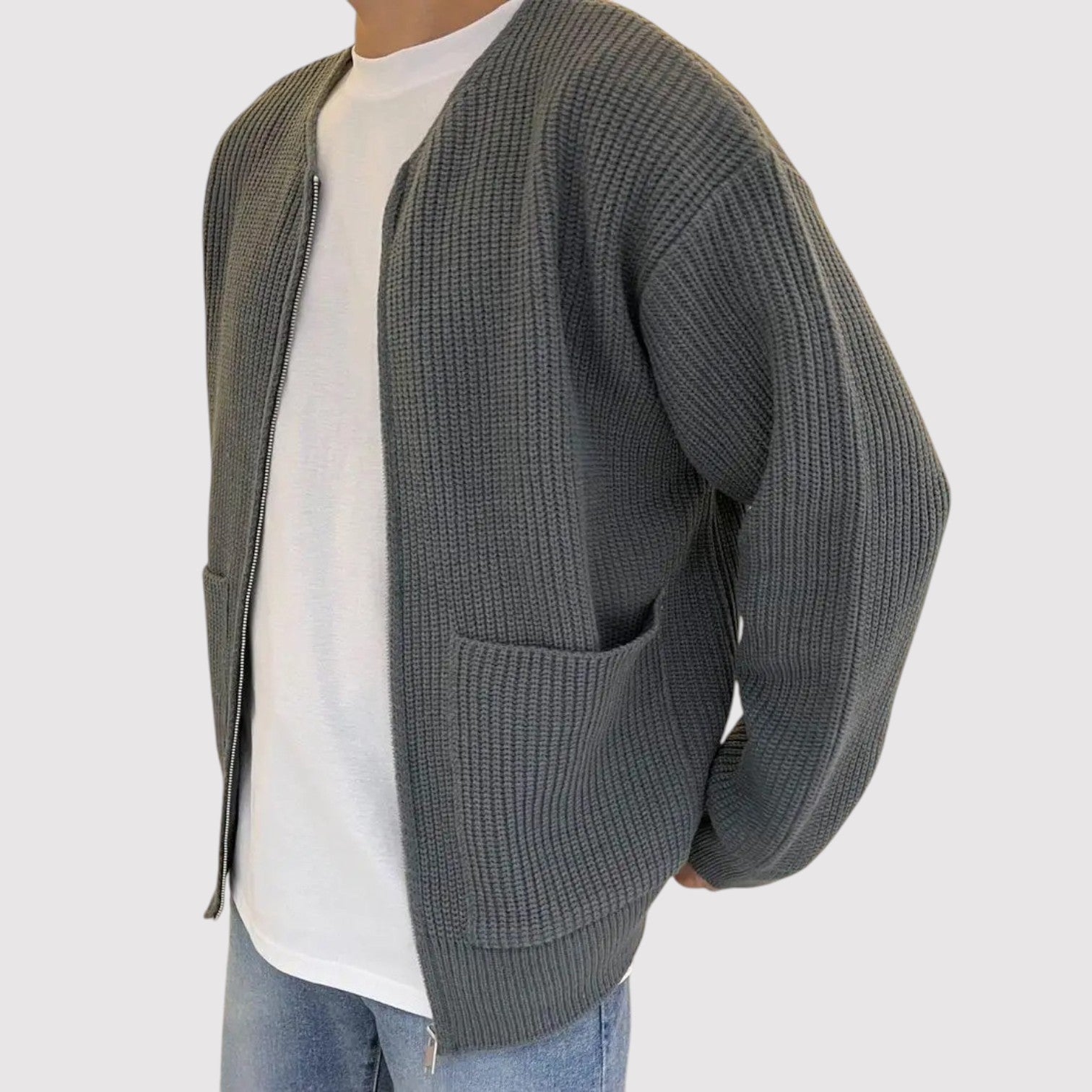 ふみひろ | プレミアムジップニットセーター