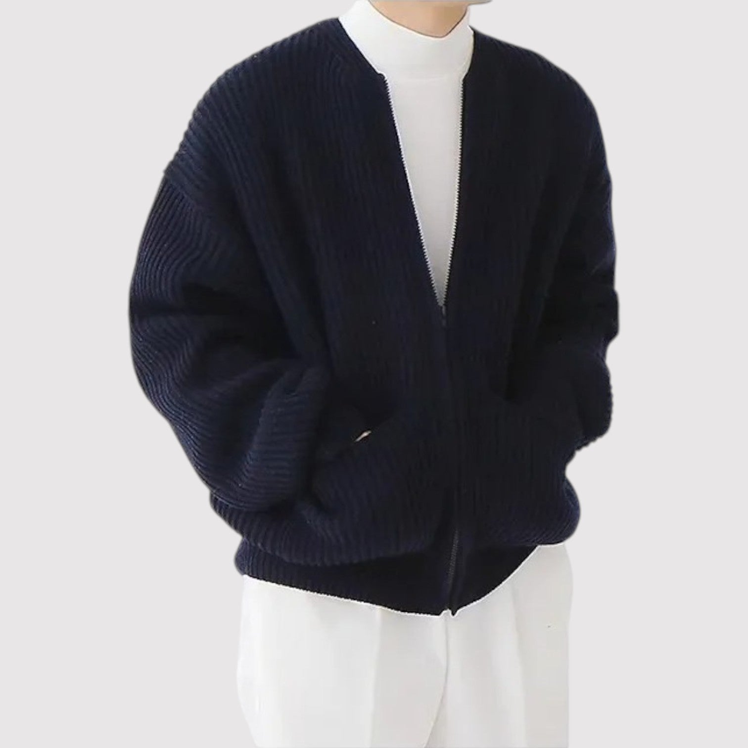 ふみひろ | プレミアムジップニットセーター