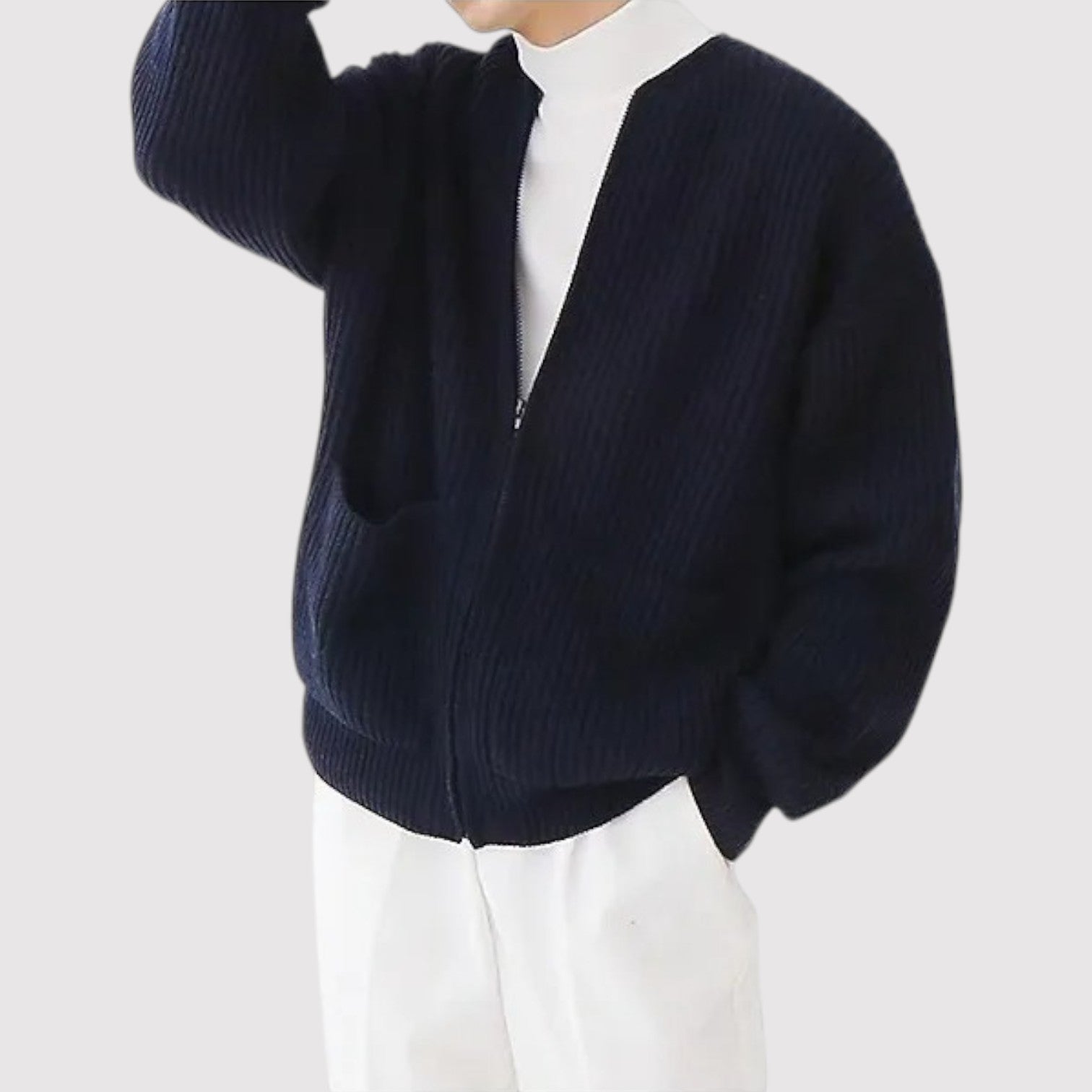 ふみひろ | プレミアムジップニットセーター